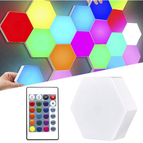Panneaux LED Hexagonaux RGB 8/10/12 Pièces - Synchronisation Musique, App Contrôle