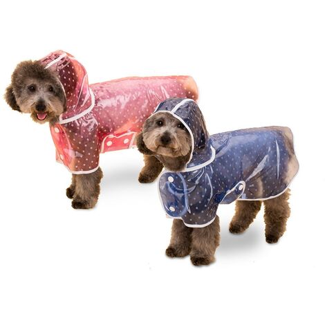 4494 Imperméable pour chien et chat de petite taille avec capuche  Couleur: Rose - Taille: S