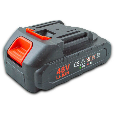 Mediawave Store – Batterie lithium-ion rechargeable 48V – Compatible mini tronçonneuses et outils sans fil – Performance optimale pour travaux intensifs