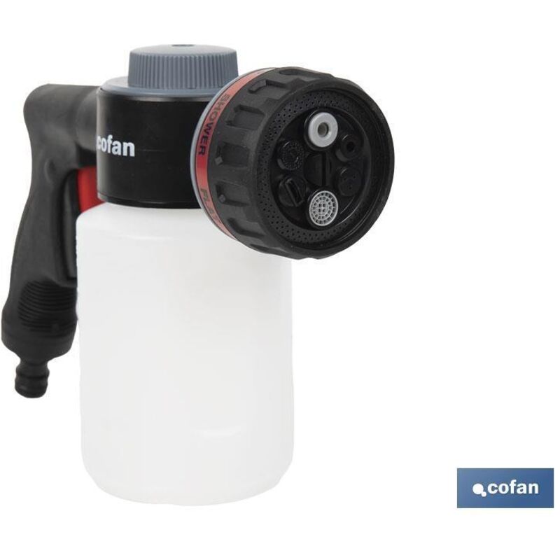 Outil Polyvalent Pistolet Arrosage Cofan - 6 Modes - Réservoir Savon 500 Ml - Jardin Et Nettoyage Réservoir Savon 500ml