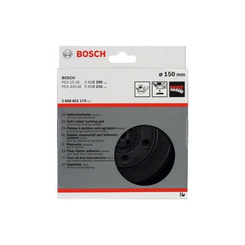 Plaque de ponçage de rechange pour Bosch PEX 300 AE 400 AE 4000 AE 125 mm