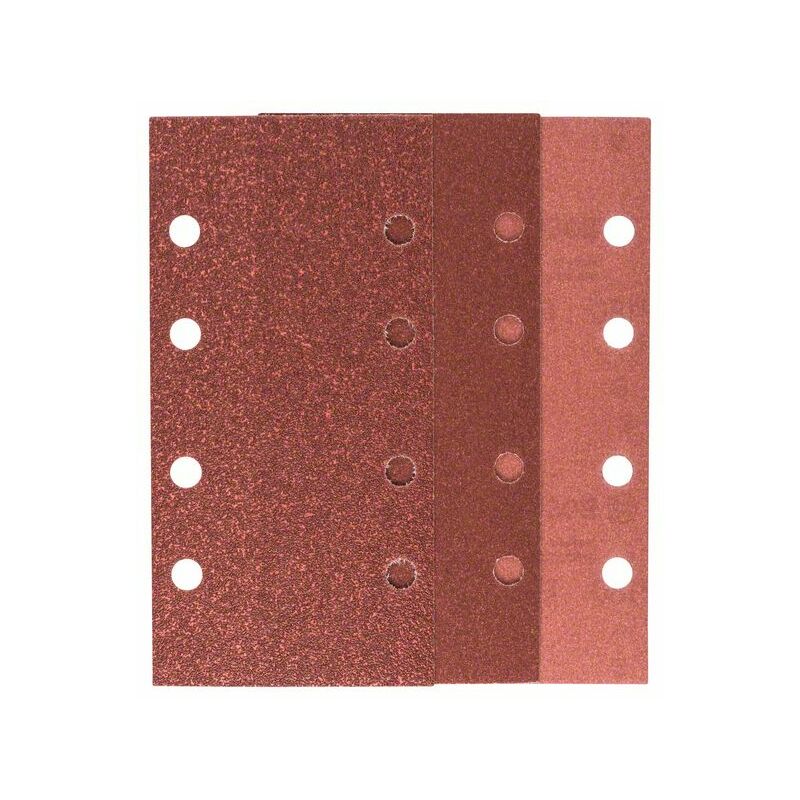 BOSCH 2609256A86 Feuilles abrasives pour ponceuse vibrante, set de 10 pièces