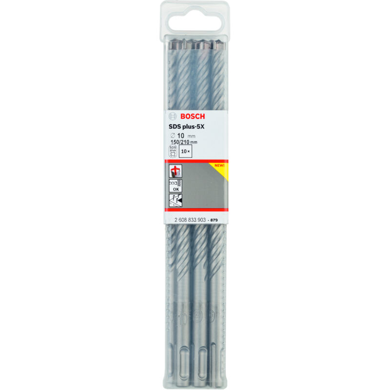BOSCH 2608833903 Forets marteaux SDS-plus-5X 10 x 150 x 210 mm