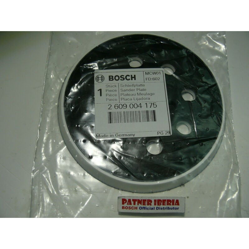 Plateau de ponçage Velcro 125 mm pour Bosch PEX 300 AE,400 AE,4000 AE,  AdvancedOrbit 18 ; 2609004175