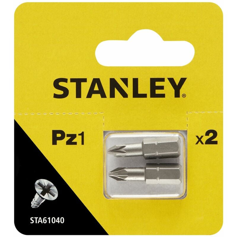 2 embouts Pozidriv Pz1 25mm  STY-STA61040-XJ