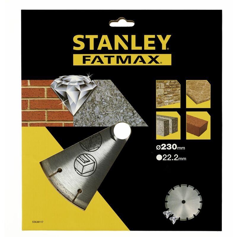 Disque à tronçonner diamanté segmenté 230 mm  STANLEY STA38117-XJ