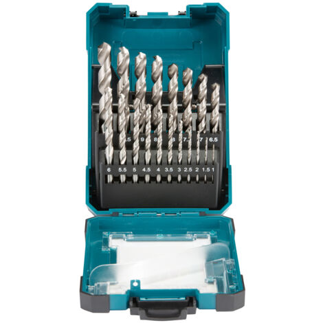 Makita – Foret à métaux HSS-G 19 pièces D67549 – Acier rapide avec 5 % de cobalt – Arête biseautée 118° – Queue cylindrique pour perceuse (1/5)