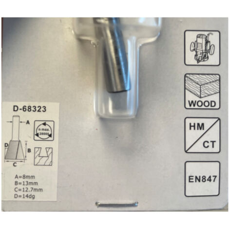 MAKITA D-68323 Fraise queue d'aronde 2 arêtes 12.7mm