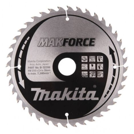 Makita B-32356 Makforce lame de scie circulaire 210x30 mm pour bois