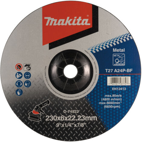 MAKITA D-74522 Disque d’ébavurage en métal 230x6x2223mm (1/2)