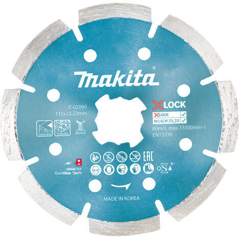 MAKITA E-02060 Disque à tronçonner diamanté segmenté X-LOCK 115 mm