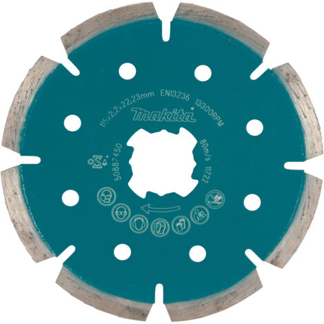 MAKITA E-02060 Disque à tronçonner diamanté segmenté X-LOCK 115 mm
