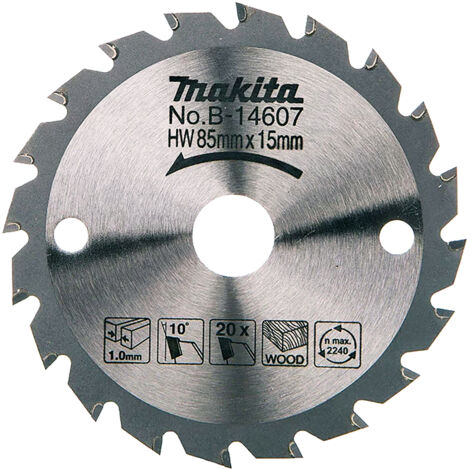 Makita – Lame de scie circulaire pour bois 85 mm 20 dents – Coupe nette sans éclat – Compatible scies HS300D et HS301D – B14607