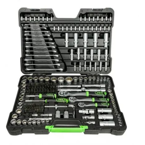 Coffret multi-outils 216 pièces galvanisé – 12 bords pour précision – JBM54250