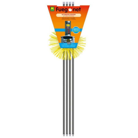 Kit ramonage 150mm en nylon pour nettoyage conduits acier inoxydable – Longueur totale 5,6m – 85888 – Fuego Net