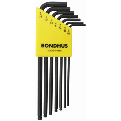 Ensemble de clés d’angle à billes de 7 pouces 5/64-3/16"  Bondhus 10945 (1/2)