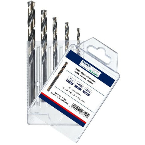 DIN 338 LN Jeu de perceuses à gauche HSS-G, Multi-Pack // 4-5-6-8-10/5-pcs.  Engins de forage 11291330005 (1/5)