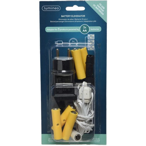 Éliminateur de batterie, 3V, pour produits d’intérieur avec 3xAA  Lumineo 72443