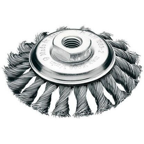 Brosse acier 100x12mm tressé 0,5mm (1/4)