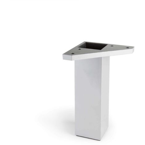 Pied d’angle carré en ABS, couleur aluminium, mod.972, 42x42x15cm  Très grand lit E3/68435