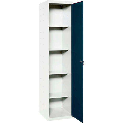 SIMONLOCKER Armoire métallique à 4 étagères (180x40x40cm) BLANC ET ANTHRACITE (1/2)