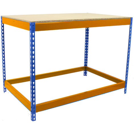 Simonrack Simonwork Basic 1 établi bleu orange bois robuste (1/5)