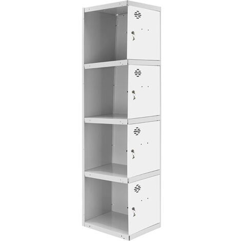 Simonrack Vestiaire Moderne gris et blanc métal 4 portes (1/3)