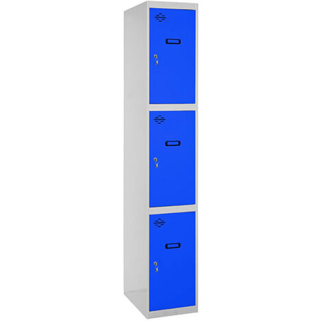 SIMONLOCKER casier en métal (180x30x50cm) GRIS ET BLEU (1/3)