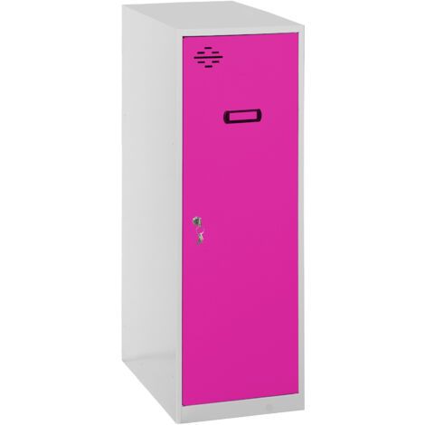 Casiers en métal SIMONLOCKER (91,5x30x50cm) GRIS ET ROSE (1/4)