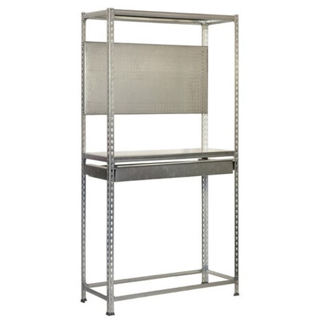 SIMONAUTO Étagère 3 étagères en métal sans vis (200x120x40cm) GALVANISÉE (1/4)