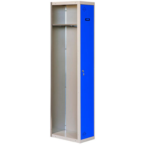 Simonrack Casier métallique gris avec portes bleues 1800x500x500 mm