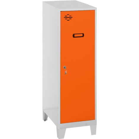 SIMONLOCKER casier en métal (101,5x30x50cm) GRIS ET ORANGE (1/5)