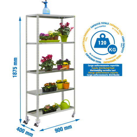Simonrack Étagère Rigide galvanisé 5 étagères 100 kg (1/2)