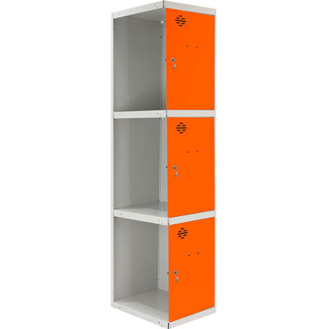Simonrack Vestiaire industriel orange gris 180 cm (1/3)
