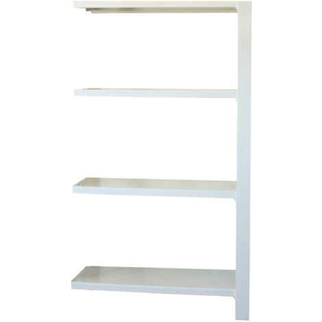 Etagère Légère Sans Vis Officlick 4/400 Wood A.m. Blanc/blanc Blanc 1500x900x400 - Simonrack (1/2)