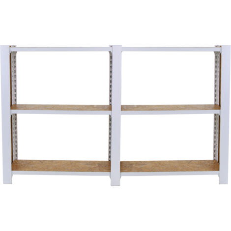 Officlick Étagère Industrie blanc OSB 6 niveaux 200kg (1/5)