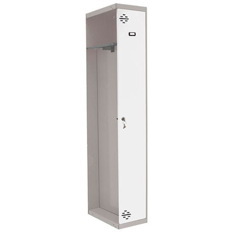 SIMONLOCKER casiers en métal (180x40x50cm) GRIS ET BLANC