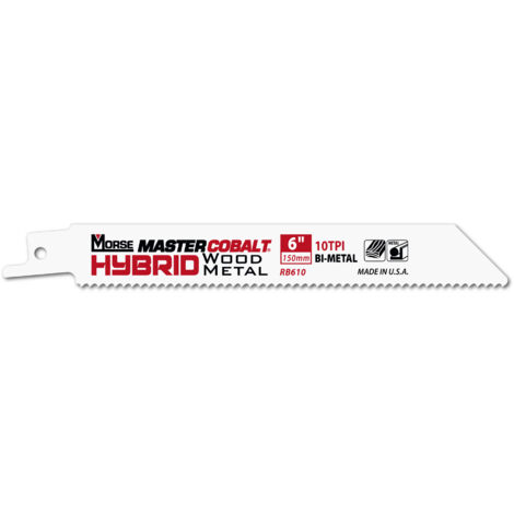 M. K. Morse Reciprocating Saw Blades - Bimetal, 6", 0.035" Gauge, 6 TPI, 50-Pack (RB63506T50), Cuts Wood & More - View #10