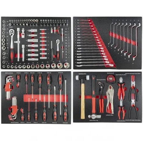 JBM – Lot de 4 modules en carbone EVA pour chariot à outils – Couleur rouge – Compatibles avec clés à main – Usage professionnel (1/5)