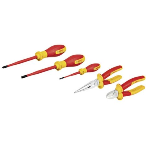 BOSCH 1600A02NG2 Kit mixte d’outils VDE isolés (5 pièces) (1/4)