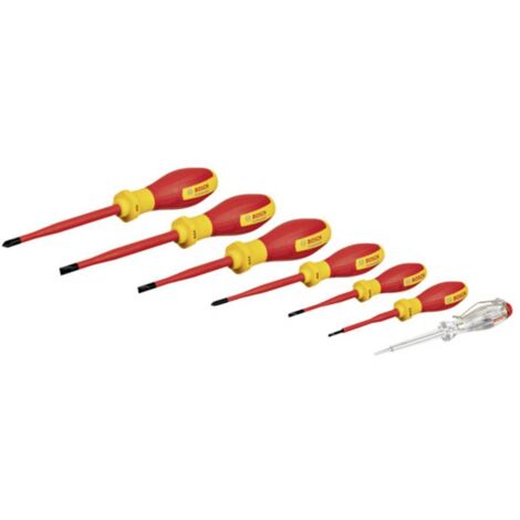 BOSCH 1600A02NF7 Jeu de tournevis isolés SL/PH VDE Professional (6 pièces) (1/4)