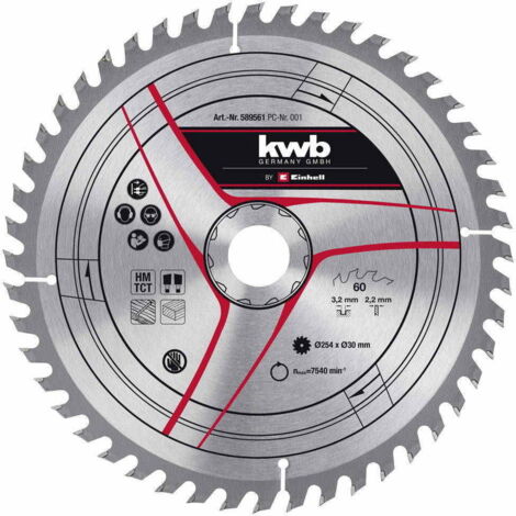 KWB by Einhell Lame de scie 250x30x3,2mm 48 dents (1/2)