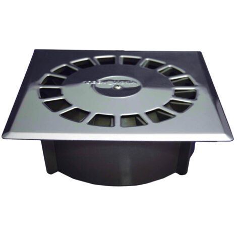 Siphon Vertical Standard En Acier Inoxydable, Drain Pvc, T-88i 15 X 15 Cm / ø75 - 50 Mm. 165 X 165 X 57 Mm