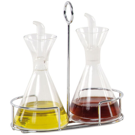 Bouteille en verre pour vinaigre de cuisine (250 ml / 20x10x20 cm) Andrea House MS7220 (1/2)
