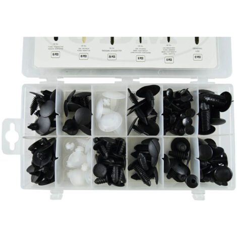 ÉTUI UNIVERSEL À CLIP EN PLASTIQUE 128 PIÈCES  JBM52888 (1/4)