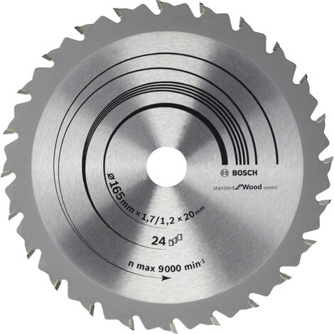 Lame de scie circulaire Speedline Wood 165 x 20/16 x 17 mm 24  BOSCH 2608642601