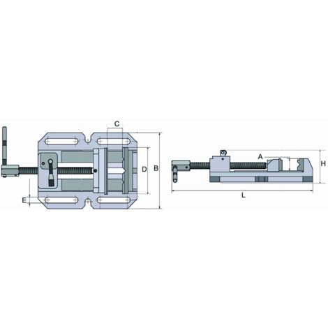 Étau de perçage industriel à serrage rapide largeur des mors 100 mm ouverture maximale 105 mm hauteur des mors 30 mm Optimum BSI-Q100