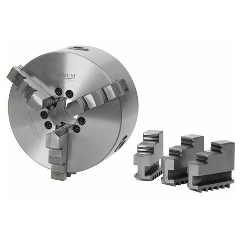 Optimum – Mandrin auto-serrant 3 mors 160 mm – Raccord Camlock DIN55029 – Précision de rotation meilleure que 0,05 mm – Usinage pièces cylindriques - ZKC3-160-4
