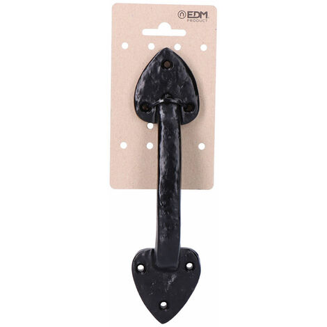 Poignée de porte standard, 210mm, fer forgé noir, en carton suspendu 85255 (1/3)