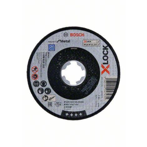 Disque à tronçonner PRO Metal X-Lock Bosch 115 x 2,5 x 22,23 mm - 2608619253
